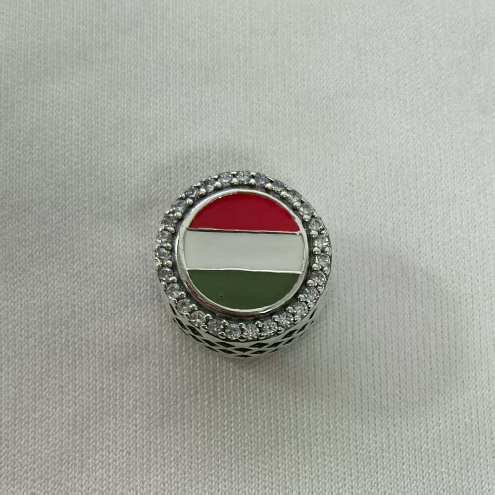 Pandora Hungary Flag pendant, S925 Silver Jewelry